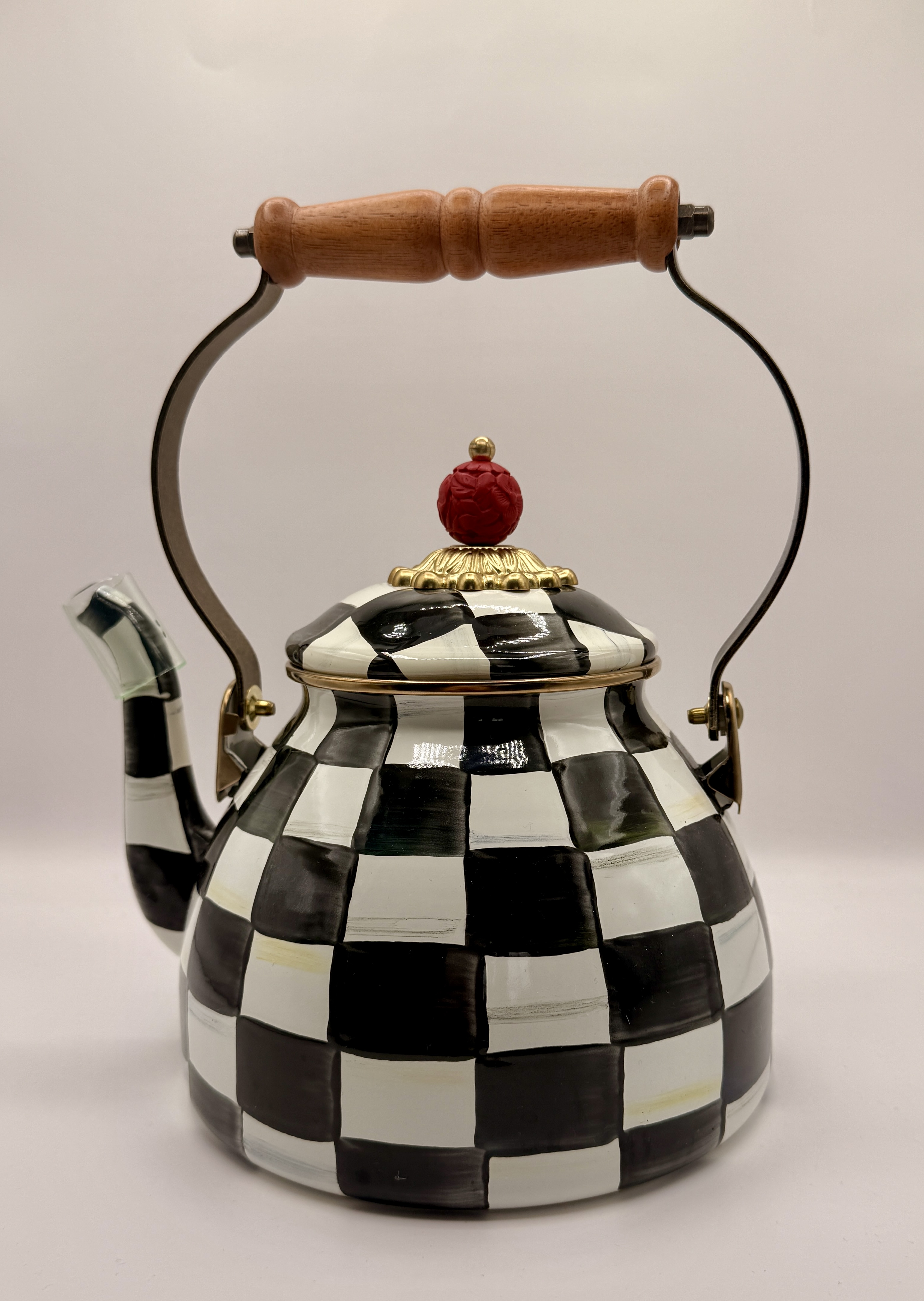 MacKenzie-Childs Courtly Check Tea Kettle - 2Qt